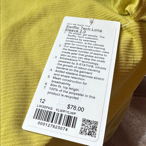 Lululemon Swiftly Tech Long Sleeve Yellow Pear - Picture 4 of 6
